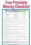 Moving Checklist Template