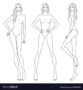 Basic Cute Women Drawing Template