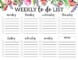 Cute To Do List Template Word